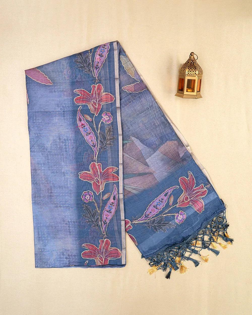 SC5541(7) - EMBROIDERY SAREE WITH FOIL WORK