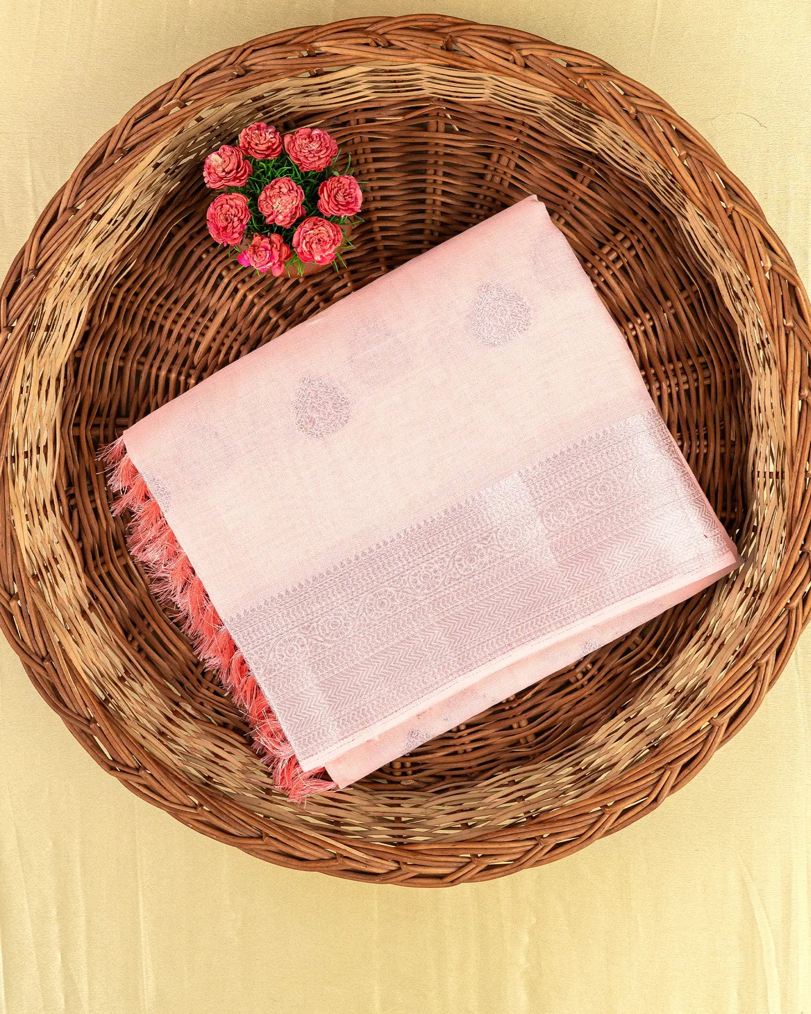 SC4362 - Linen Saree With Silver Butta