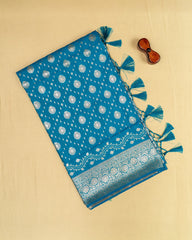 SC5462 - Satin Saree with Gold Butta