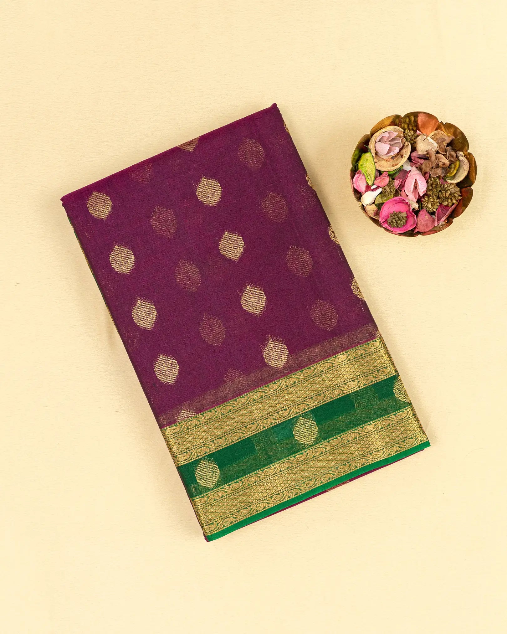 SC3639 -Sico cotton with gold butta and zari