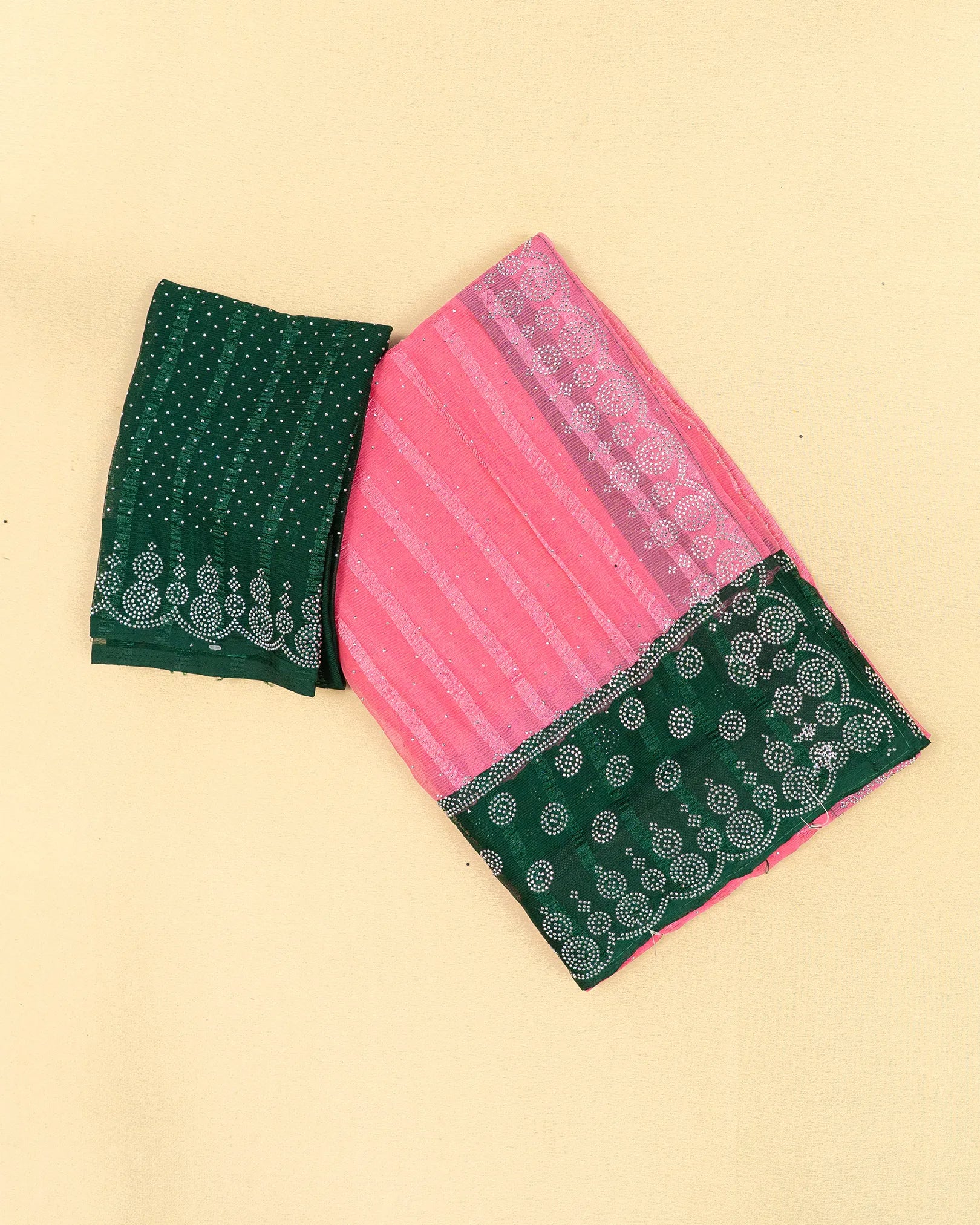 SC3399 - Chiffon Georgette Saree With Sarowski And Seperate Blouse Work