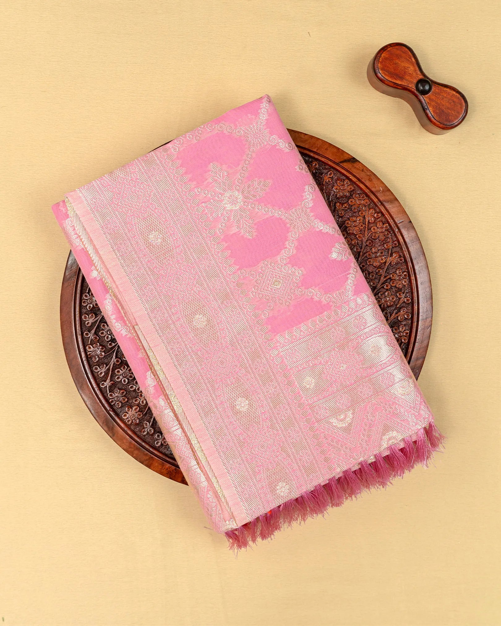 SC3042 - Linen Thread Butta With Neem Zari