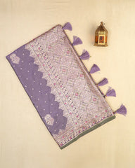 SC5776 - SATIN SAREE WITH MULTI STONE WORK