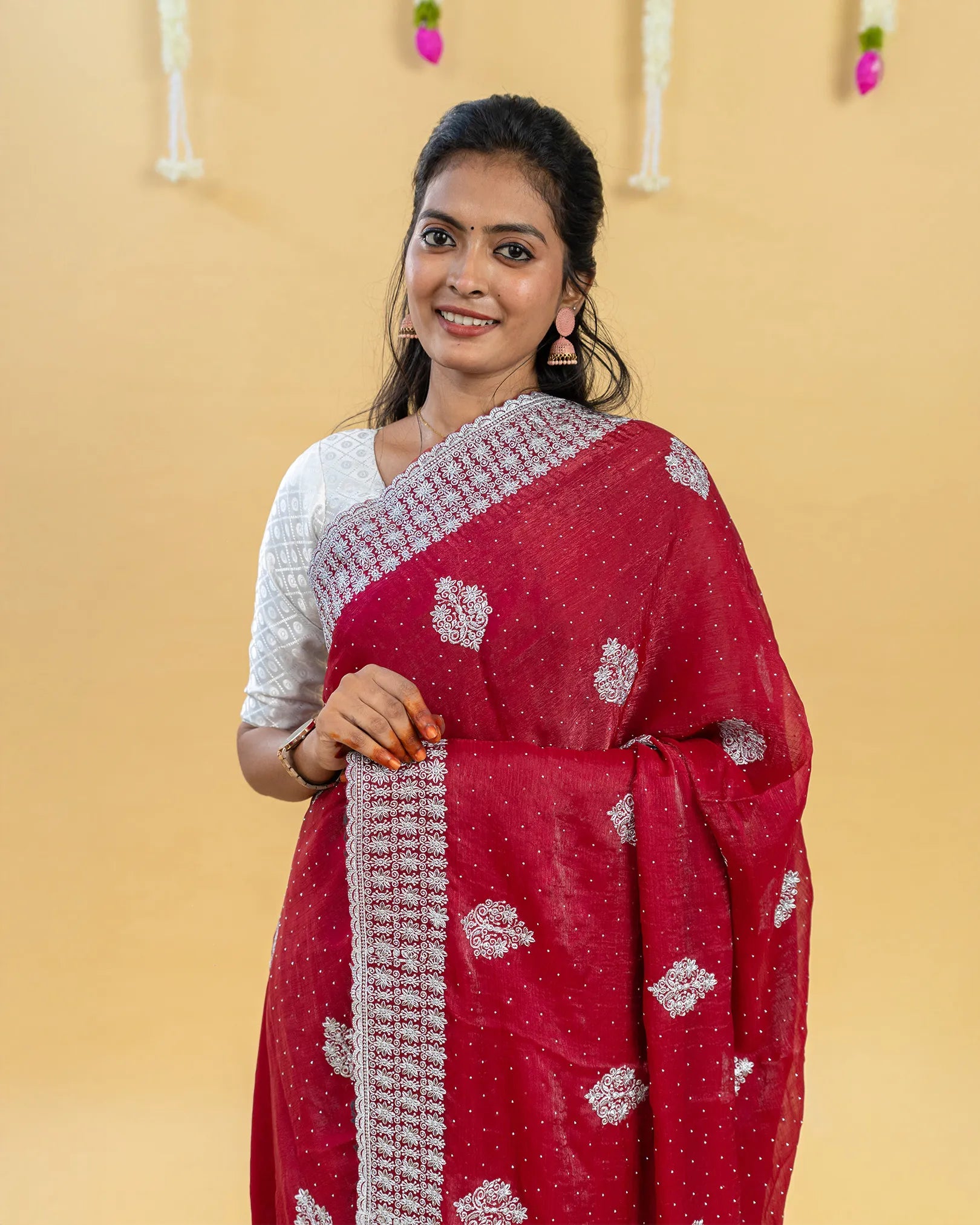 SC3777 - Fendy With Premium Stone And Blouse Work