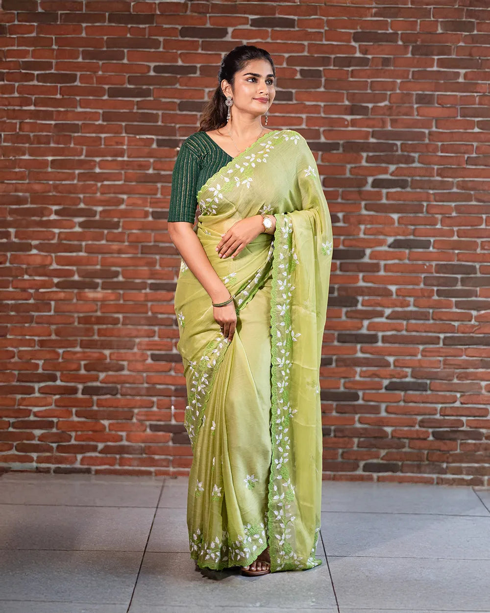 SC6334 - CHIFFON FANCY EMBROIDERY SAREE