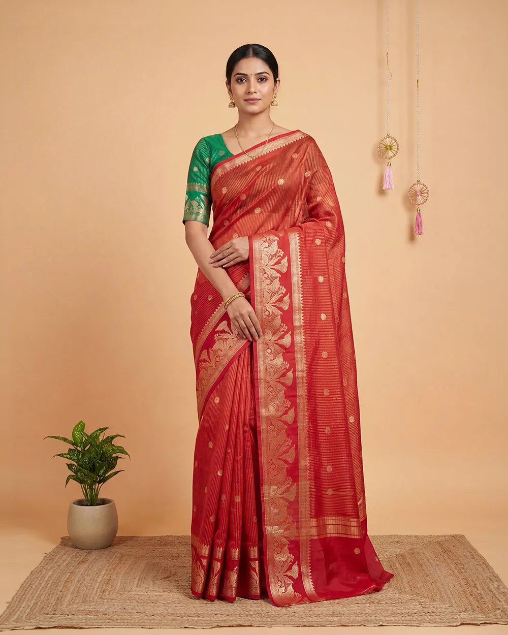 SC6920 - SEMI RAW SILK SAREE
