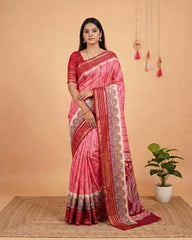 SC5981 - DOLA SILK SAREE WITH ZARI LINES