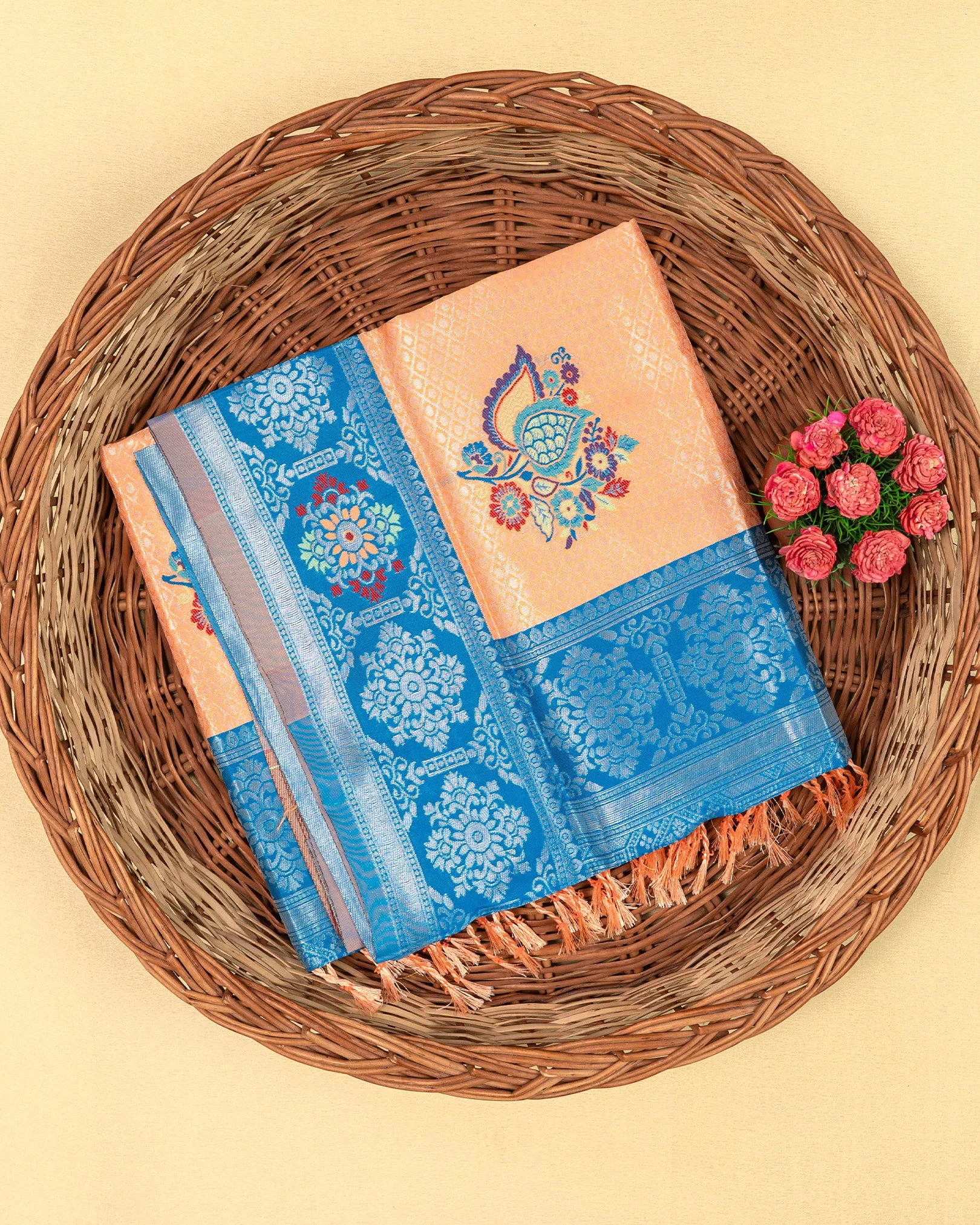SC2849 - Tissue Silver Zari Meena Butta