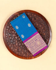SC3030 - Satin Saree With Copper Zari And Meena Butta