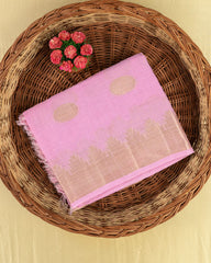 SC4363 - Linen Saree With Gold Butta