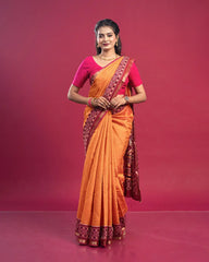 SC5779 - COTTON SAREE KATTAN WORK WITH POCHAMPALLI BORDER