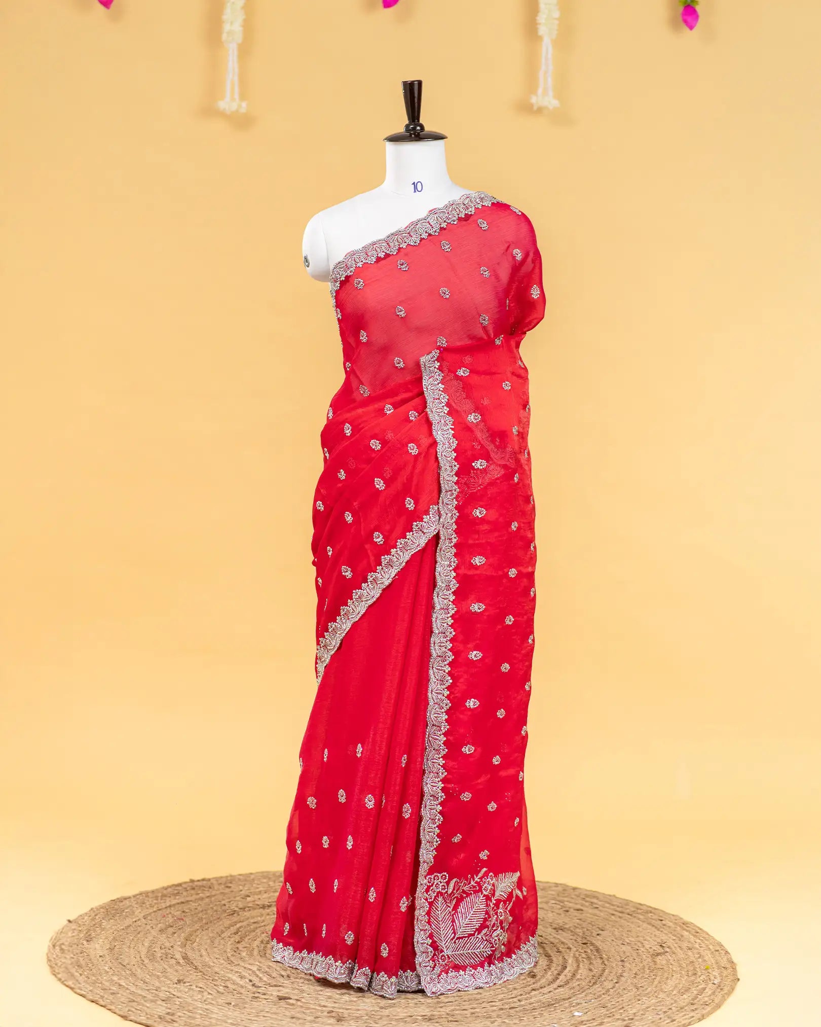 SC2997 - Georgette saree with hand work stone
