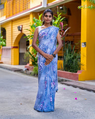 SC5286 - Georgette Saree With Digital Print And Multi Stone Over Body