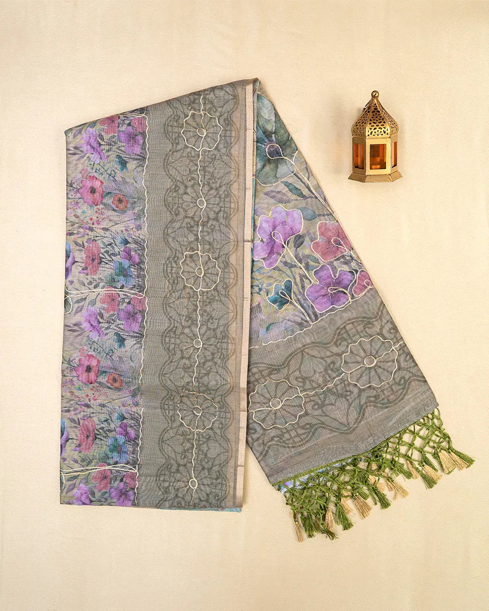 SC5541(3) -EMBROIDERY SAREE WITH FOIL WORK