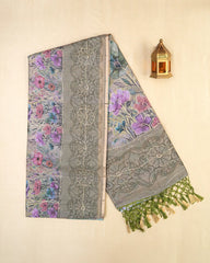 SC5541(3) -EMBROIDERY SAREE WITH FOIL WORK