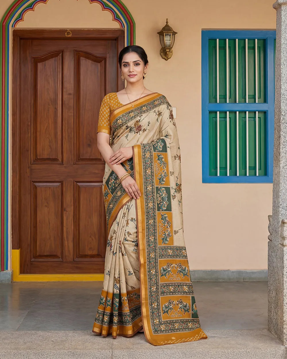 SC5868(1) - DOLA SILK SAREE WITH DIGITAL PRINT