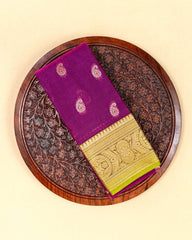 SC3030 - Satin Saree With Copper Zari And Meena Butta