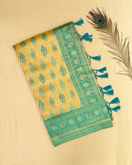 SC5463 (3) - Tissue Saree With Meena Butta