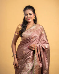 SC5776 - SATIN SAREE WITH MULTI STONE WORK