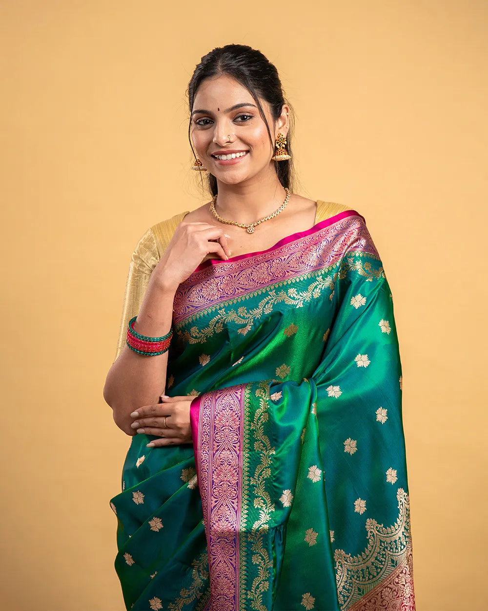 SC5888 - SATIN SAREE WITH CONTRAST BORDER