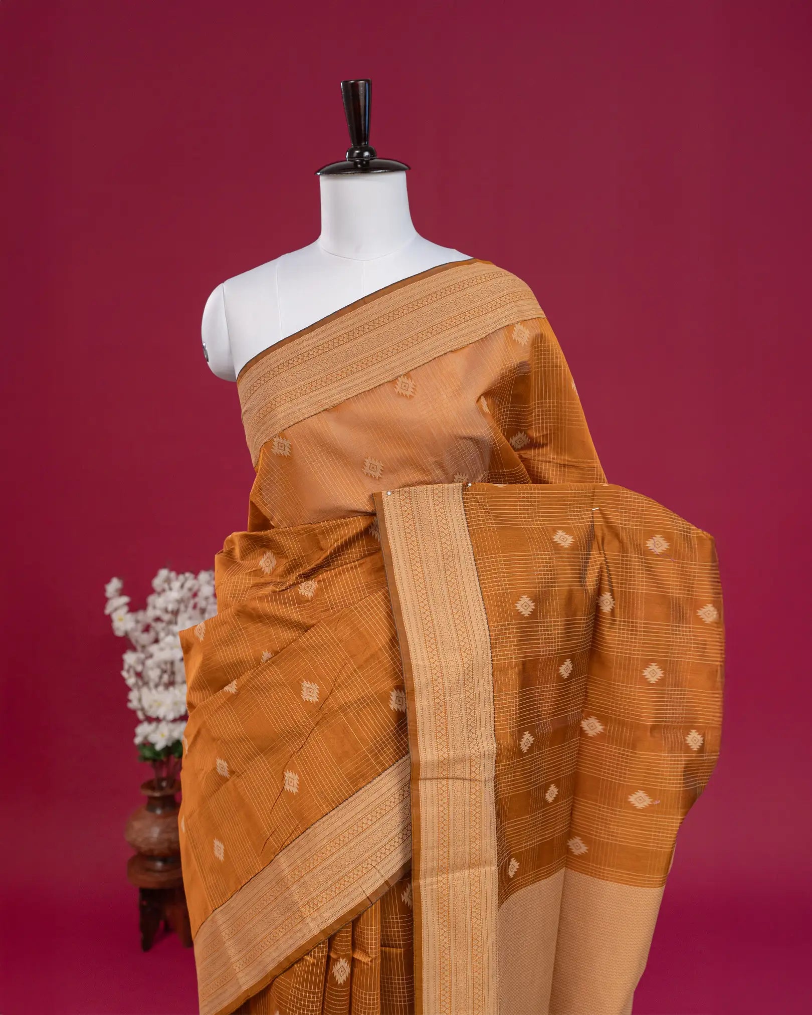 SC3941 - Silk Cotton With Thread Work