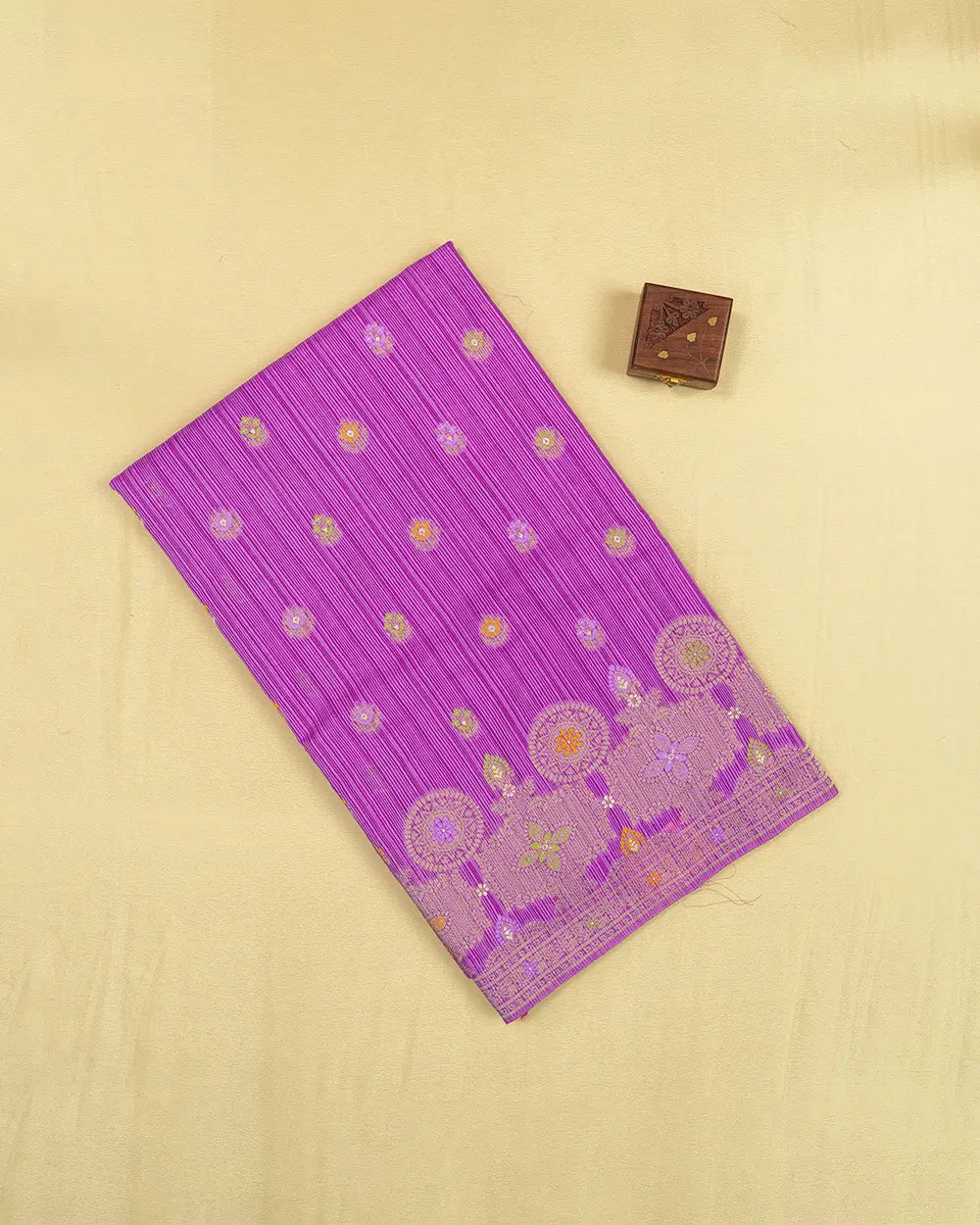 SC5291 - Cotton Brasso Saree With Meena Butta All Over Body