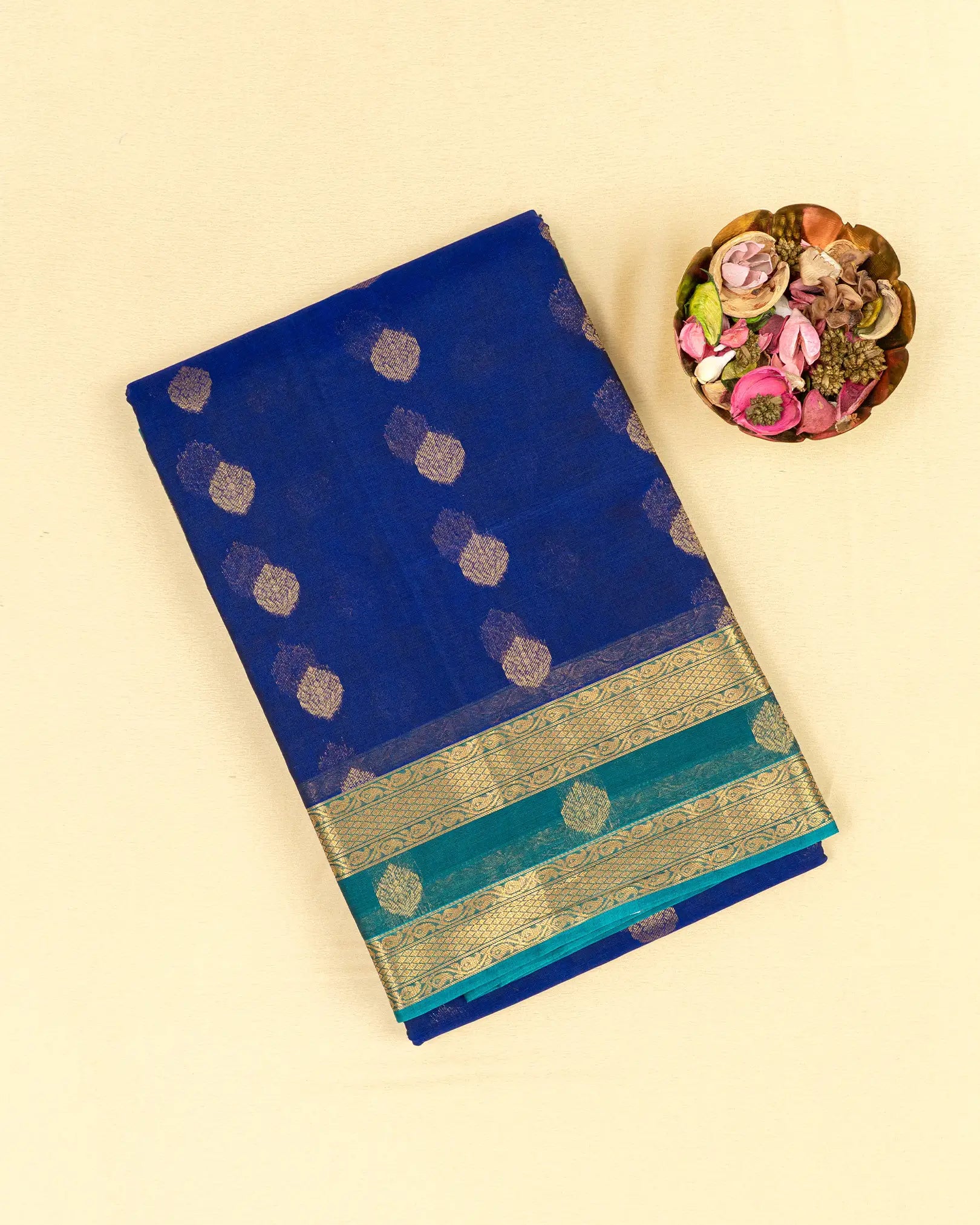 SC3639 -Sico cotton with gold butta and zari