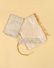 SC3369 - Satin With Blouse Work And Belt