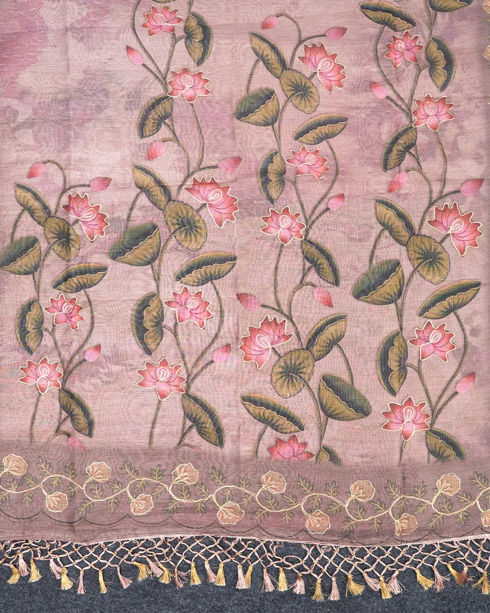 SC5541(1) - EMBROIDERY SAREE WITH FOIL WORK