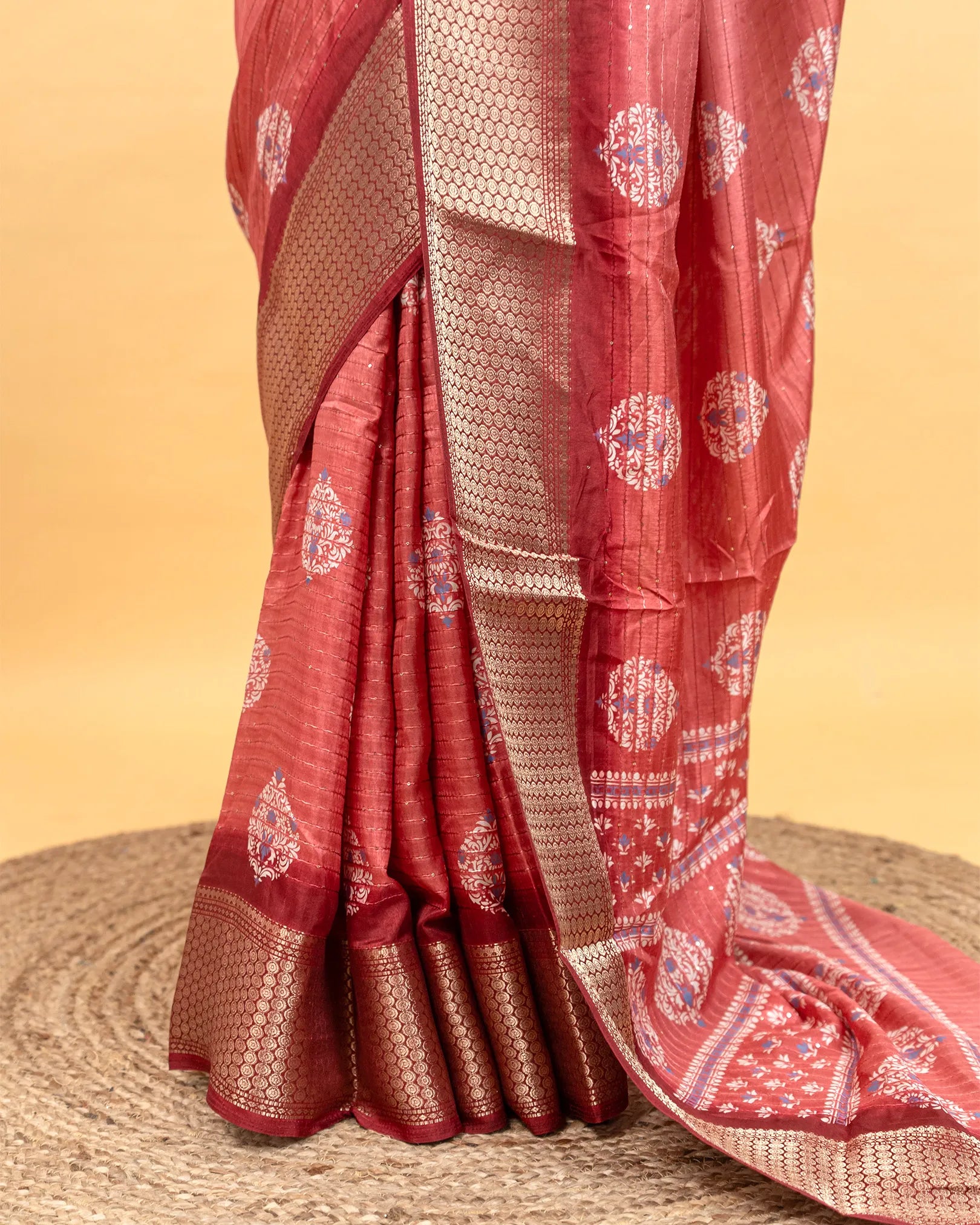 SC3973 - Dola Silk Digital Print With Sequence