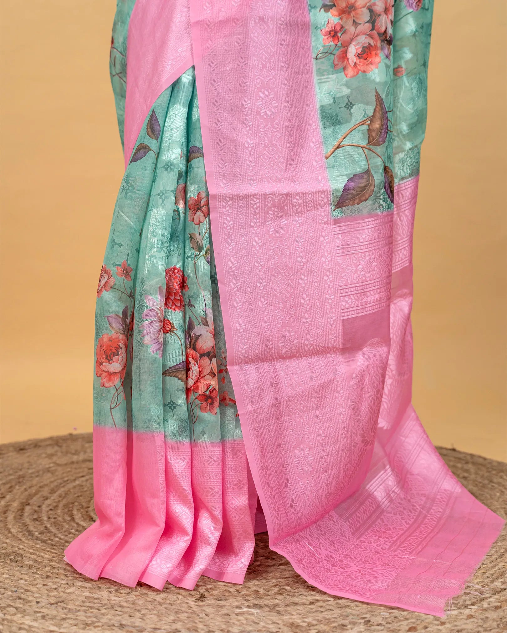 SC3043 - Cotton Brasso Saree With Digital Print