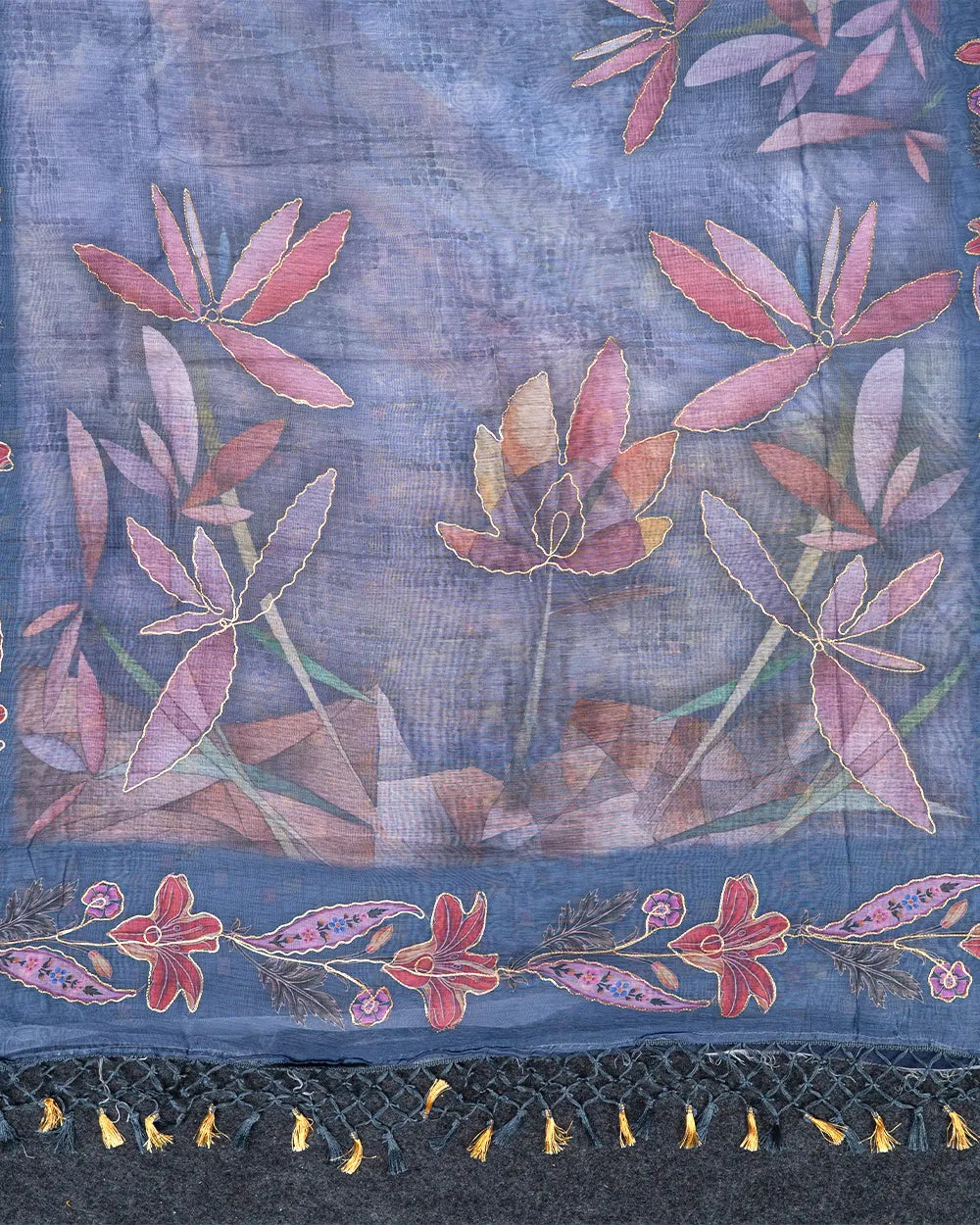 SC5541(7) - EMBROIDERY SAREE WITH FOIL WORK