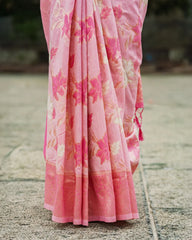 SC5285 - Tussar Cotton Saree With Copper Stone All Over Body