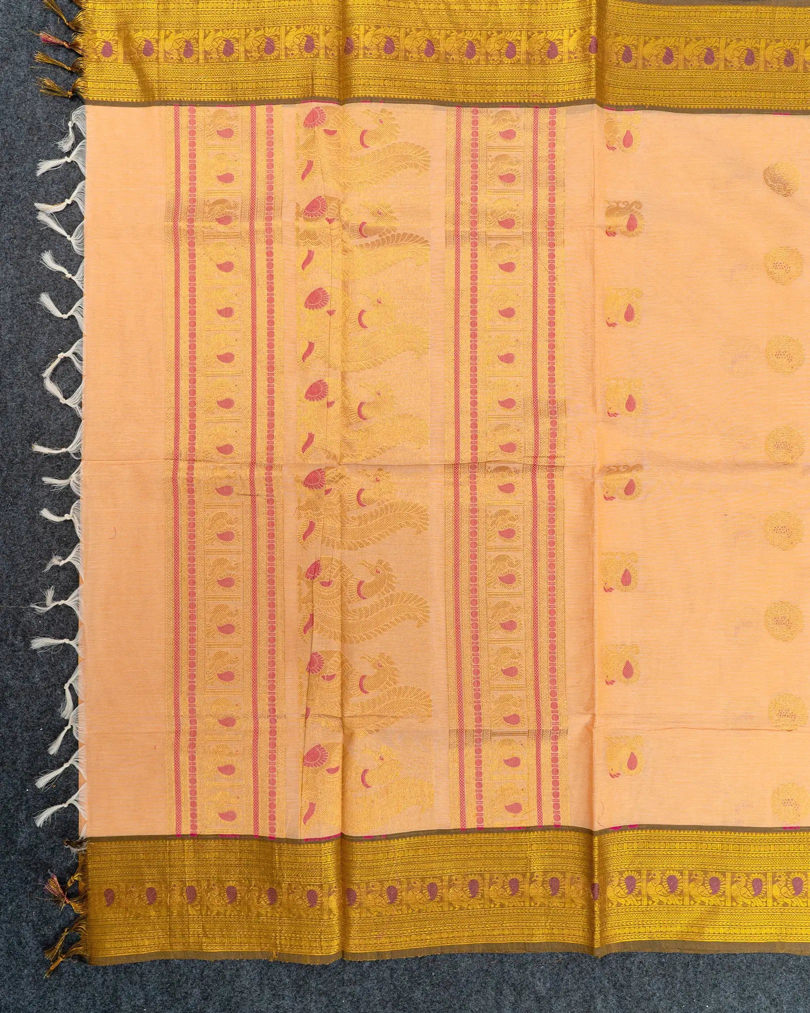 SC3246 - Pure cotton with zari border and meena butta