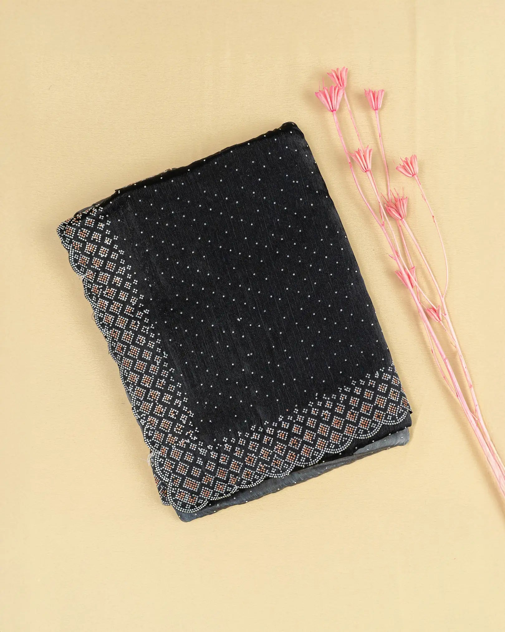 SC2914 - Dual Tone Fendy Saree with Silver & Dual Stone Work