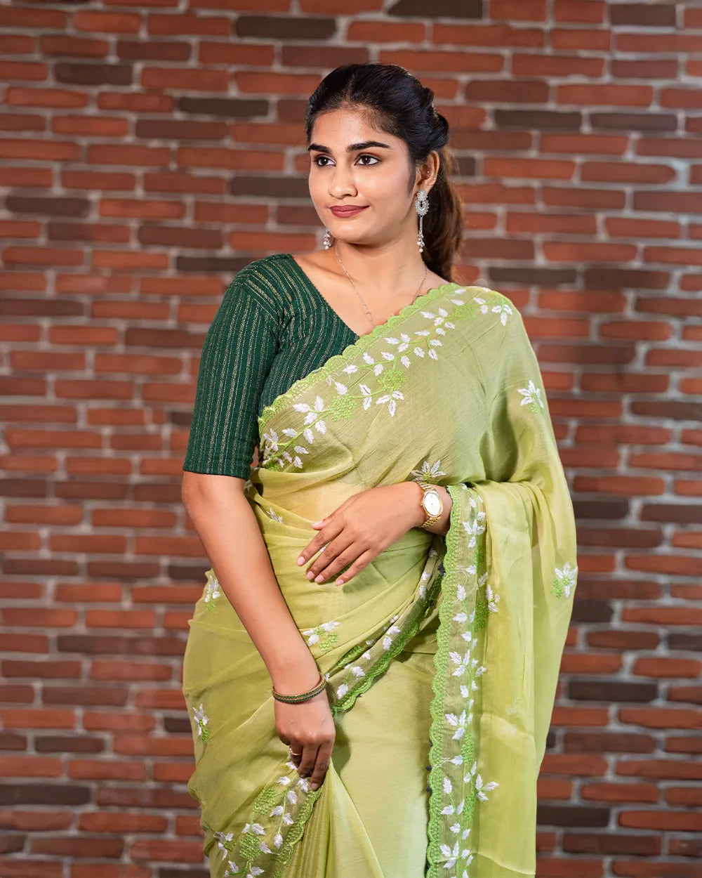 SC6334 - CHIFFON FANCY EMBROIDERY SAREE