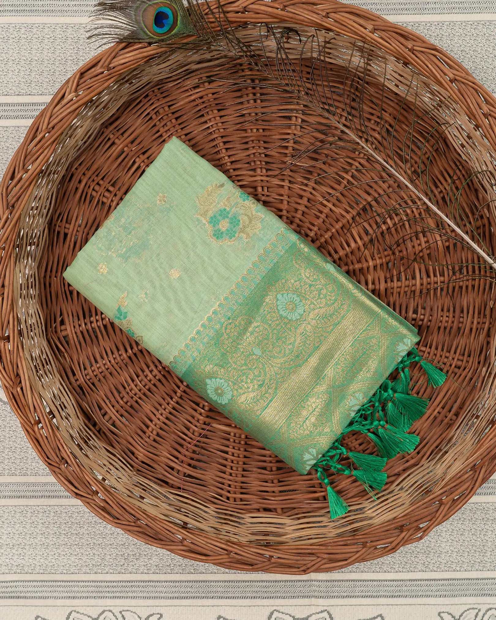 SC2876 - Linen Cotton With Meena Butta