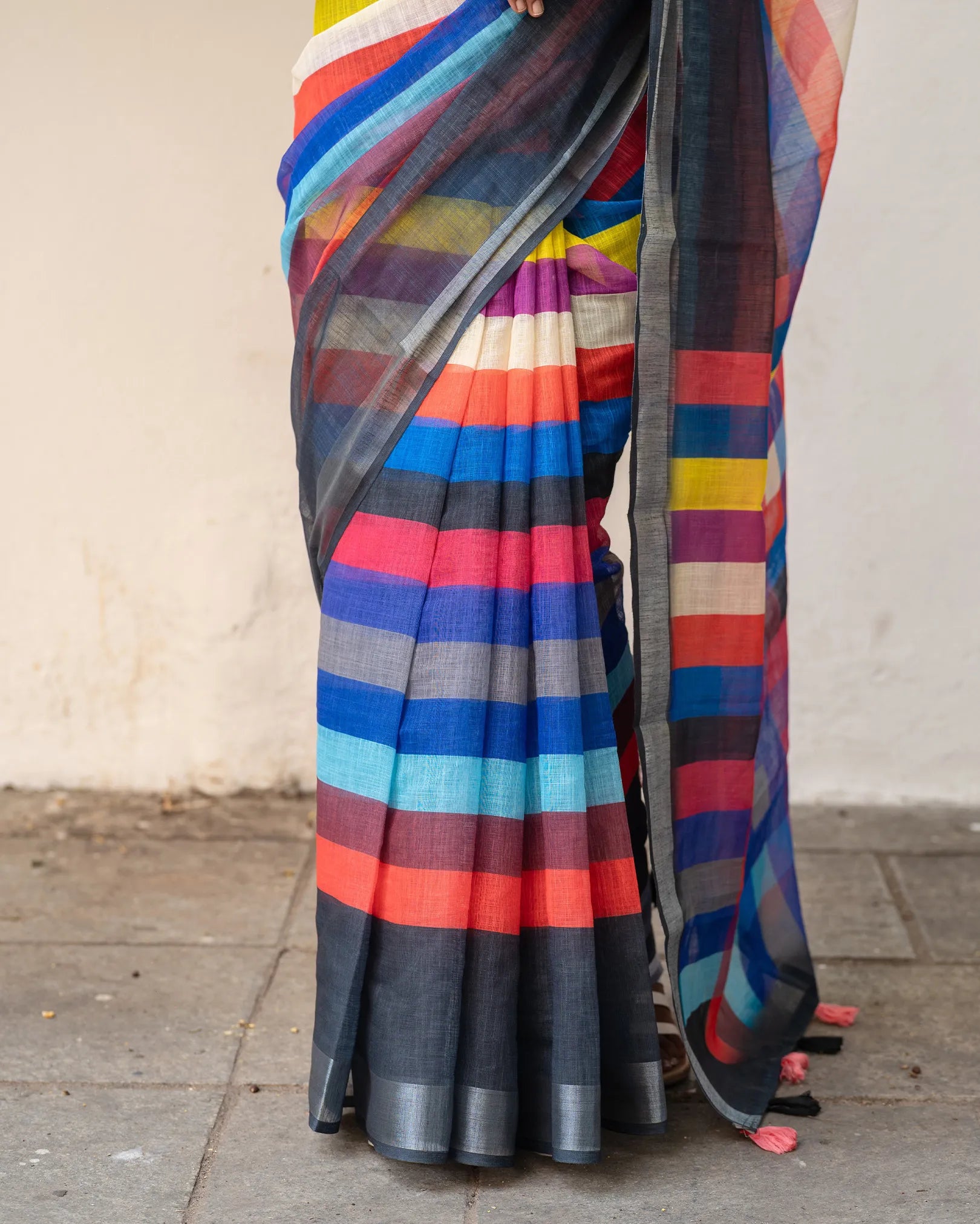 SC4845 - Linen Saree with Fancy Lines
