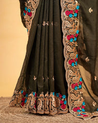 SC6331 - CHIFFON FANCY EMBROIDERY SAREE