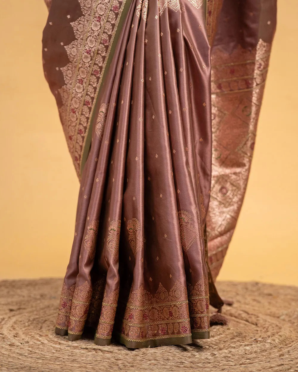 SC5776 - SATIN SAREE WITH MULTI STONE WORK