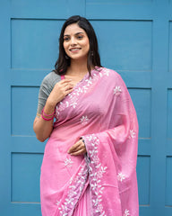 SC6334 - CHIFFON FANCY EMBROIDERY SAREE