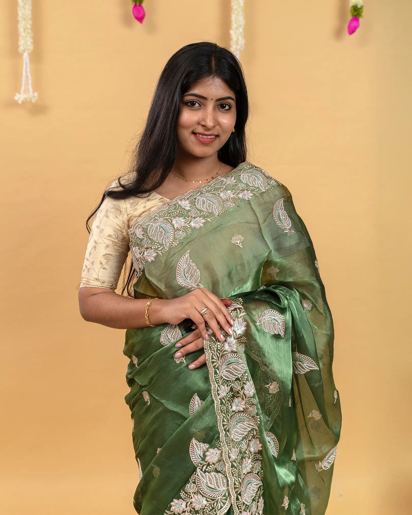 SC3549 - Fendy With Premium Embroidery And Jharkhand Stone Work