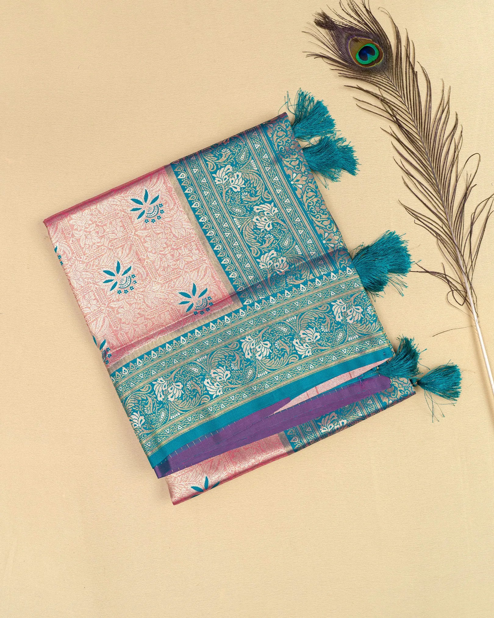 SC4578 - Tissue Silk Saree With Meena Butta
