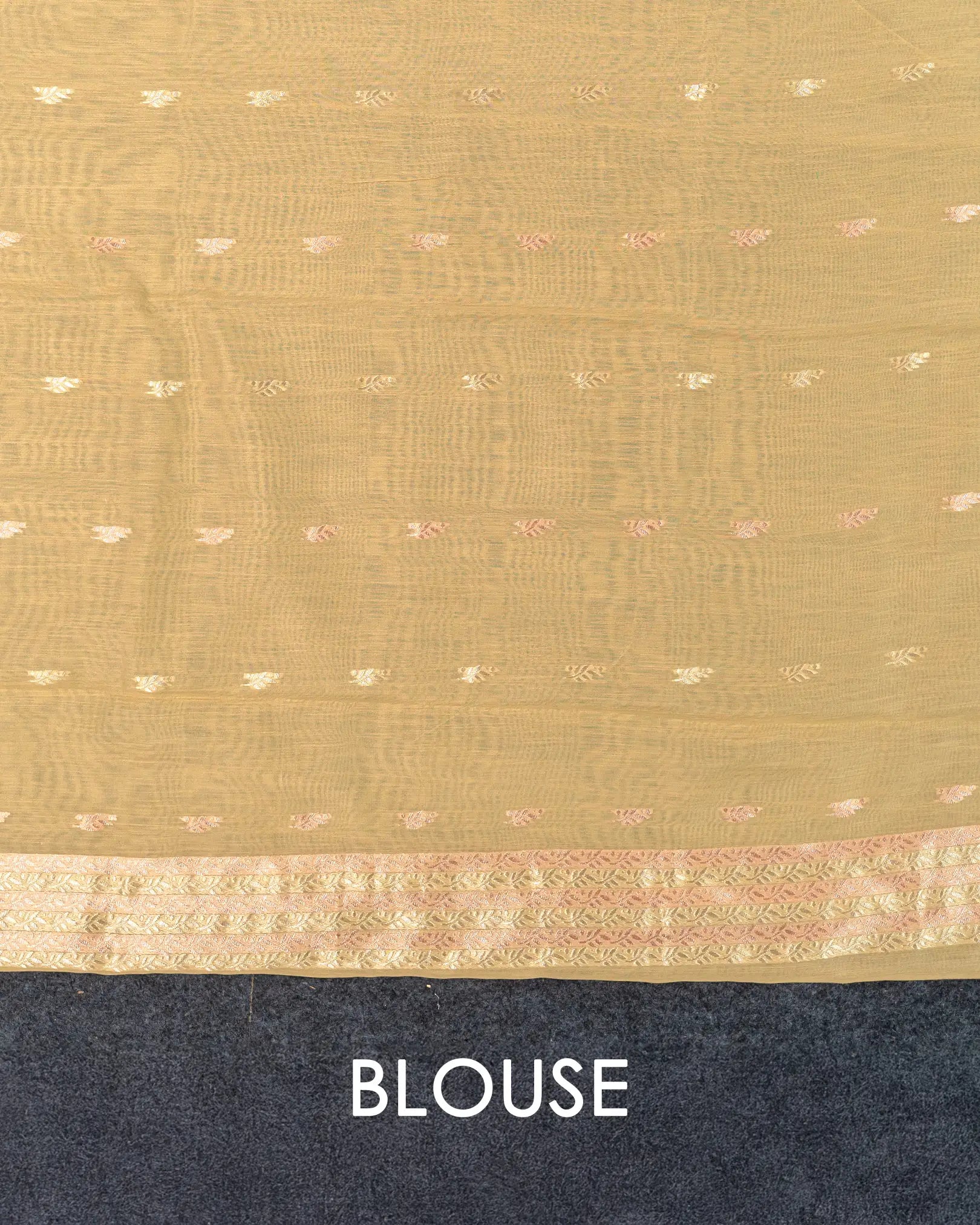 SC3018 - Linen Copper And Silver Butta With Stone