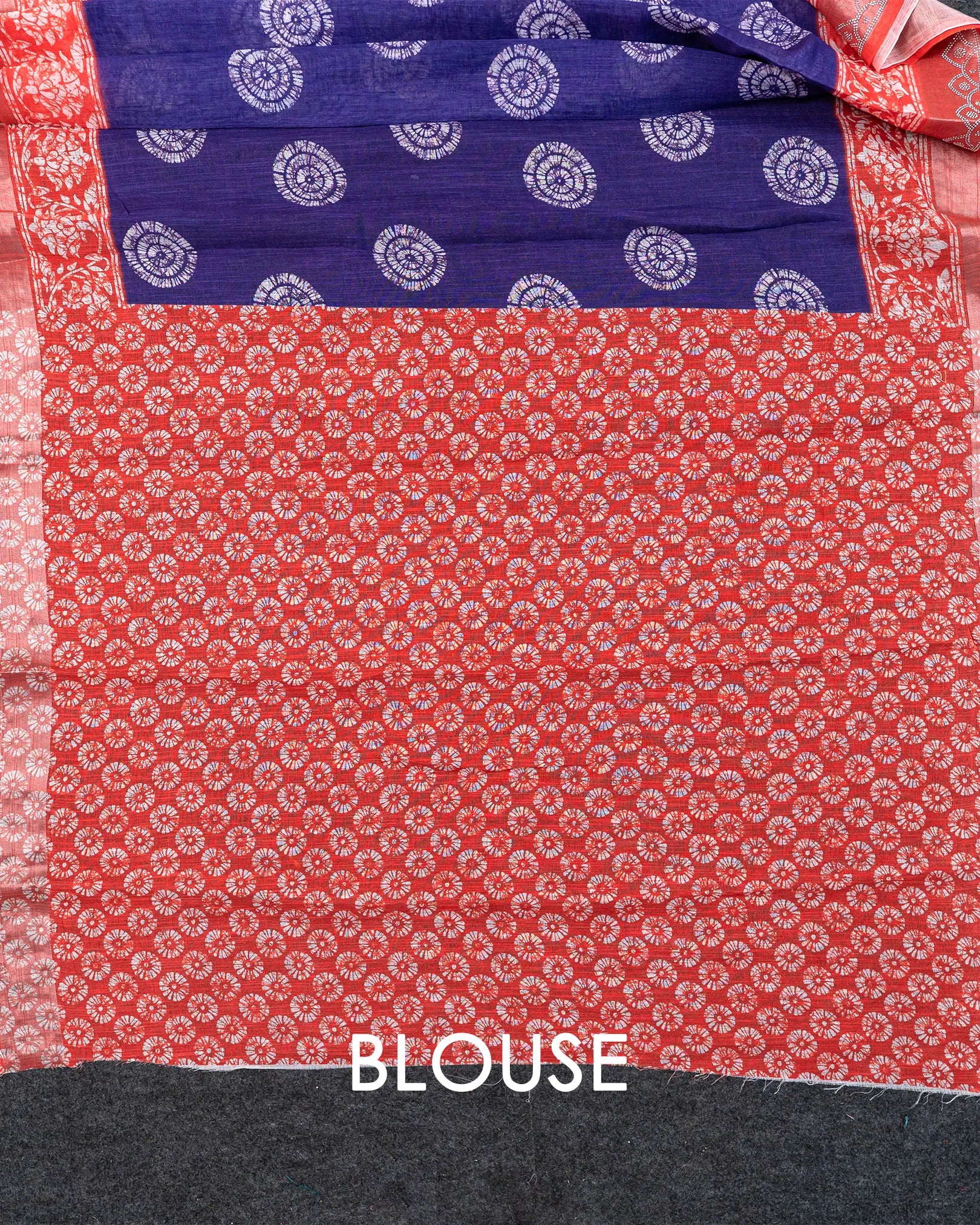 SC4350 - Linen With Bandhini Print And Border Stone