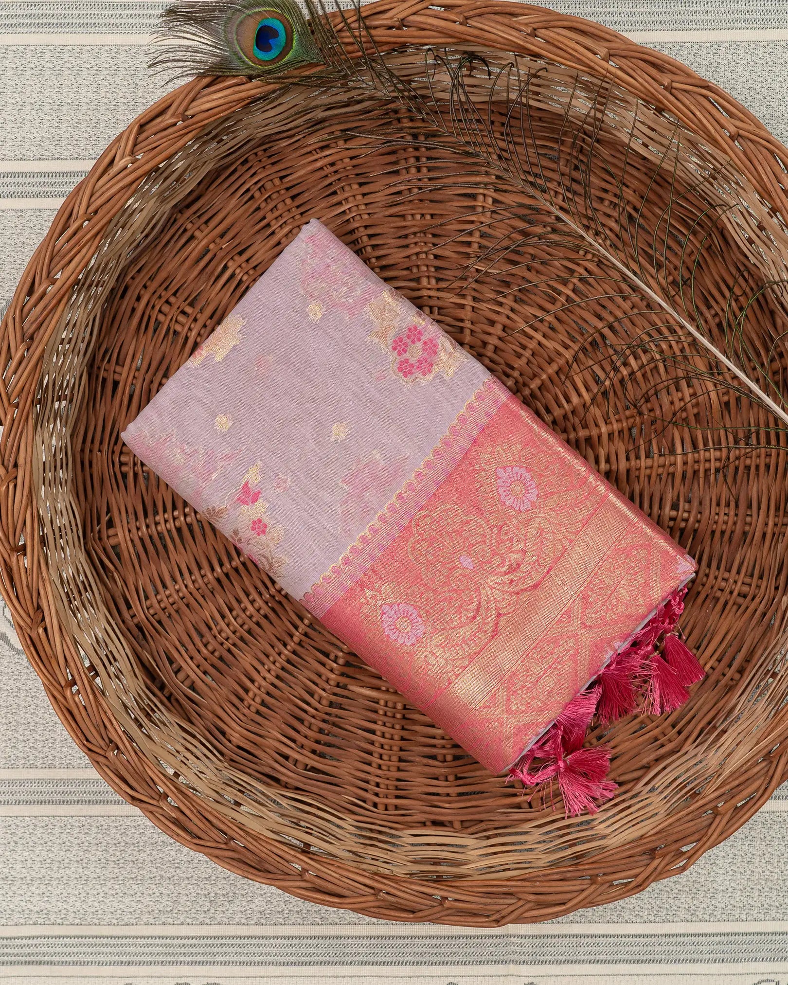 SC2876 - Linen Cotton With Meena Butta