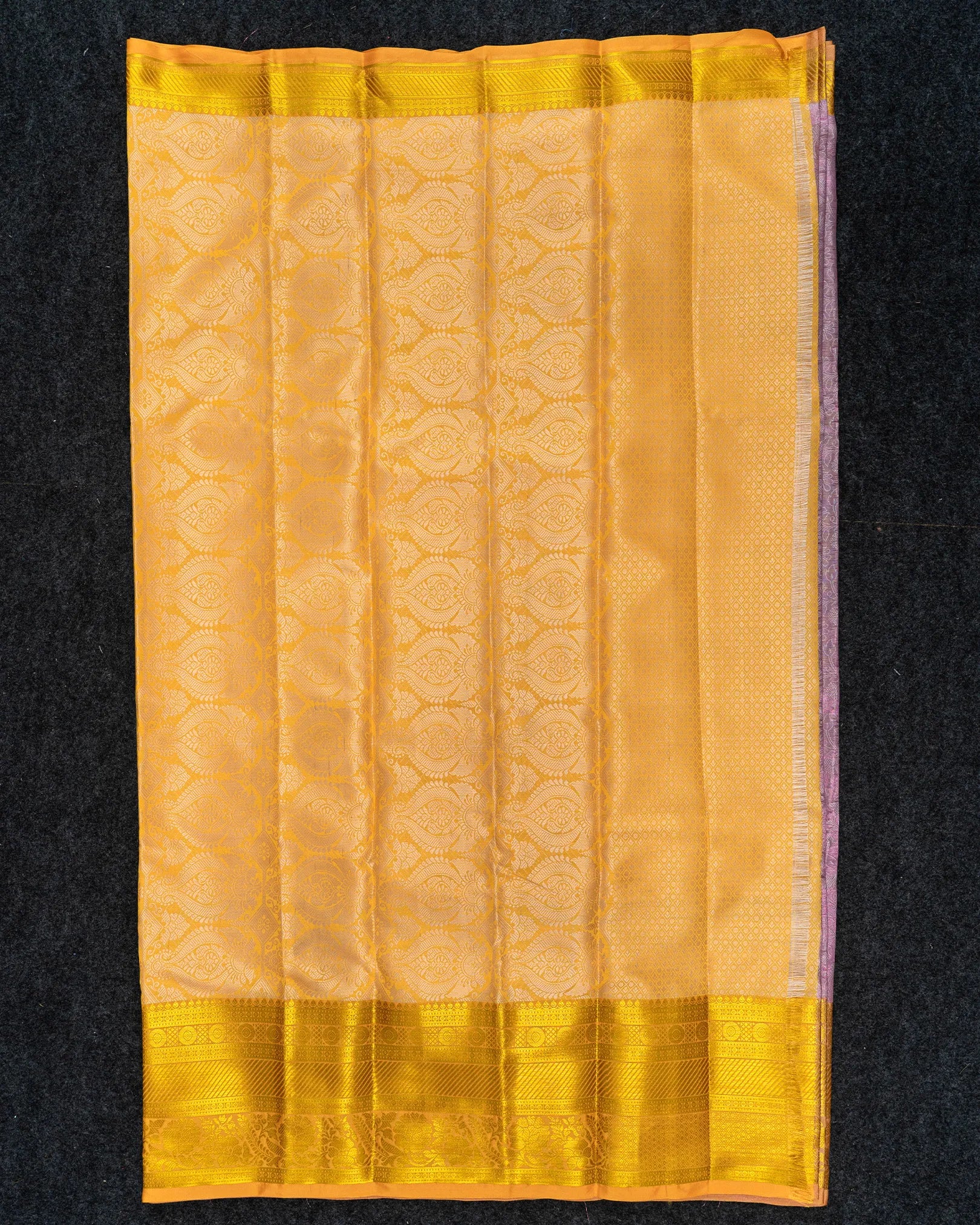 SC4799 - Tissue saree with embose flower design and gold border