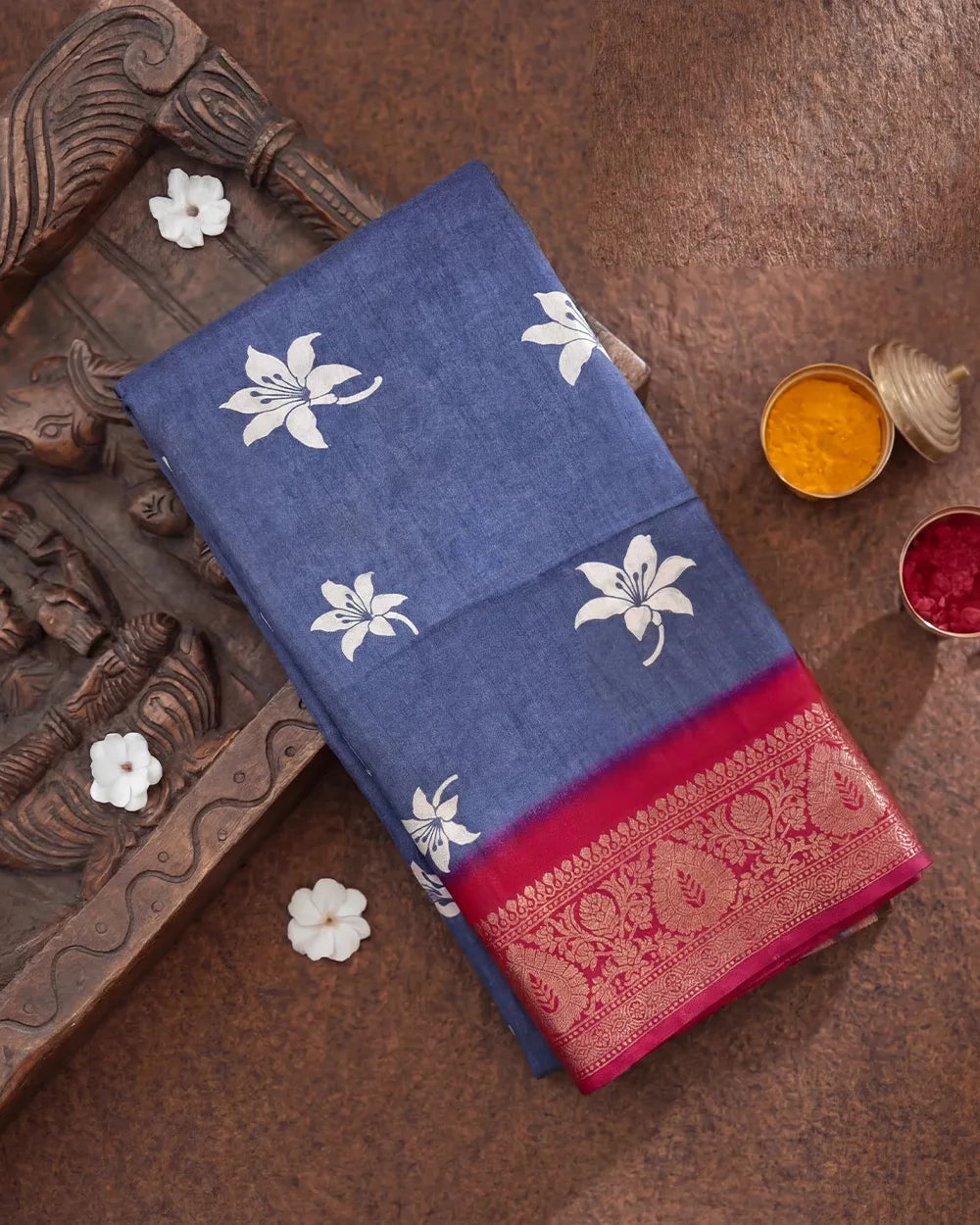 SC5866(2) - DOLA SILK SAREE WITH DIGITAL PRINT