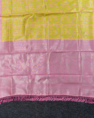 SC3944 - Tissue Silver Zari Meena Butta