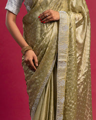 SC6505 - CHIFFON SAREE WITH JHARKHAND STONE WORK (READYWEAR SAREE)